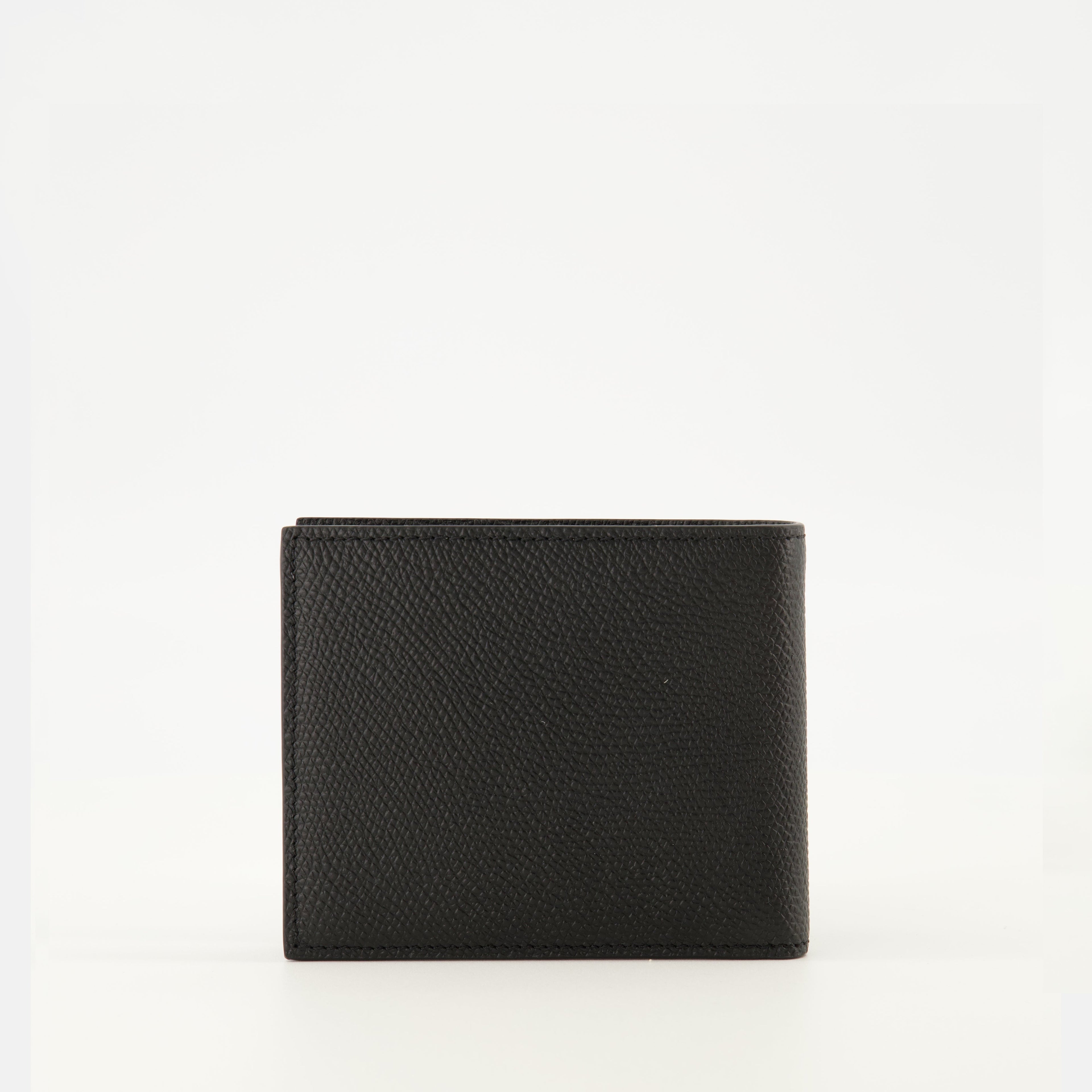VLogo wallet, Valentino Garavani wallet, grained calf leather wallet, black wallet, luxury accessories