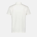 White Polo Shirt with Rider Embroidery