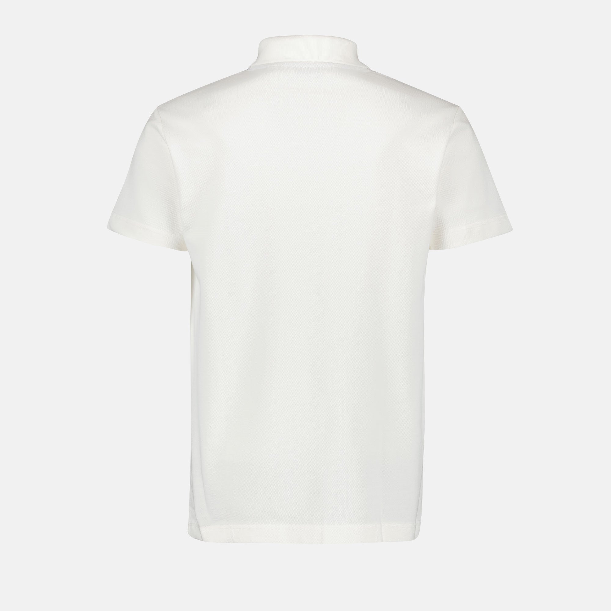 White Polo Shirt with Rider Embroidery