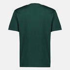 Grünes Baumwoll-T-Shirt mit Stickerei