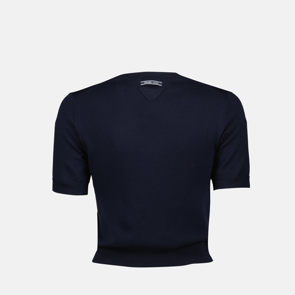 Kurzarm-Wollpullover