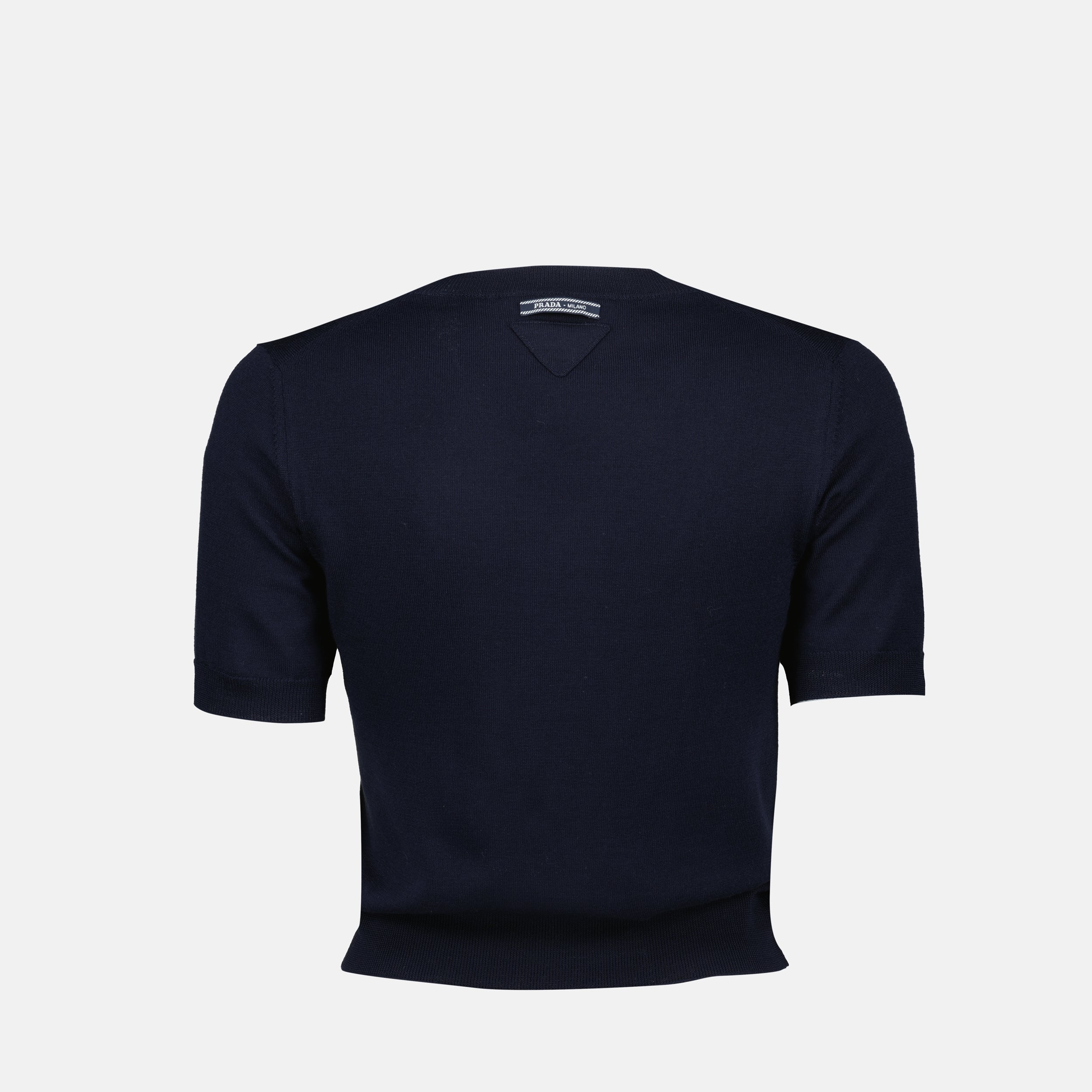 Pulôver de Lã de Manga Curta