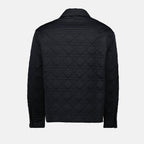 Cannage overshirt, Dior, quilted design, men's fashion, black overshirt