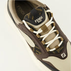 Imagem das sapatilhas Fendi Force castanhas da Fendi para homens - Temporada Outono-Inverno 2025 - Vista detalhada de cima