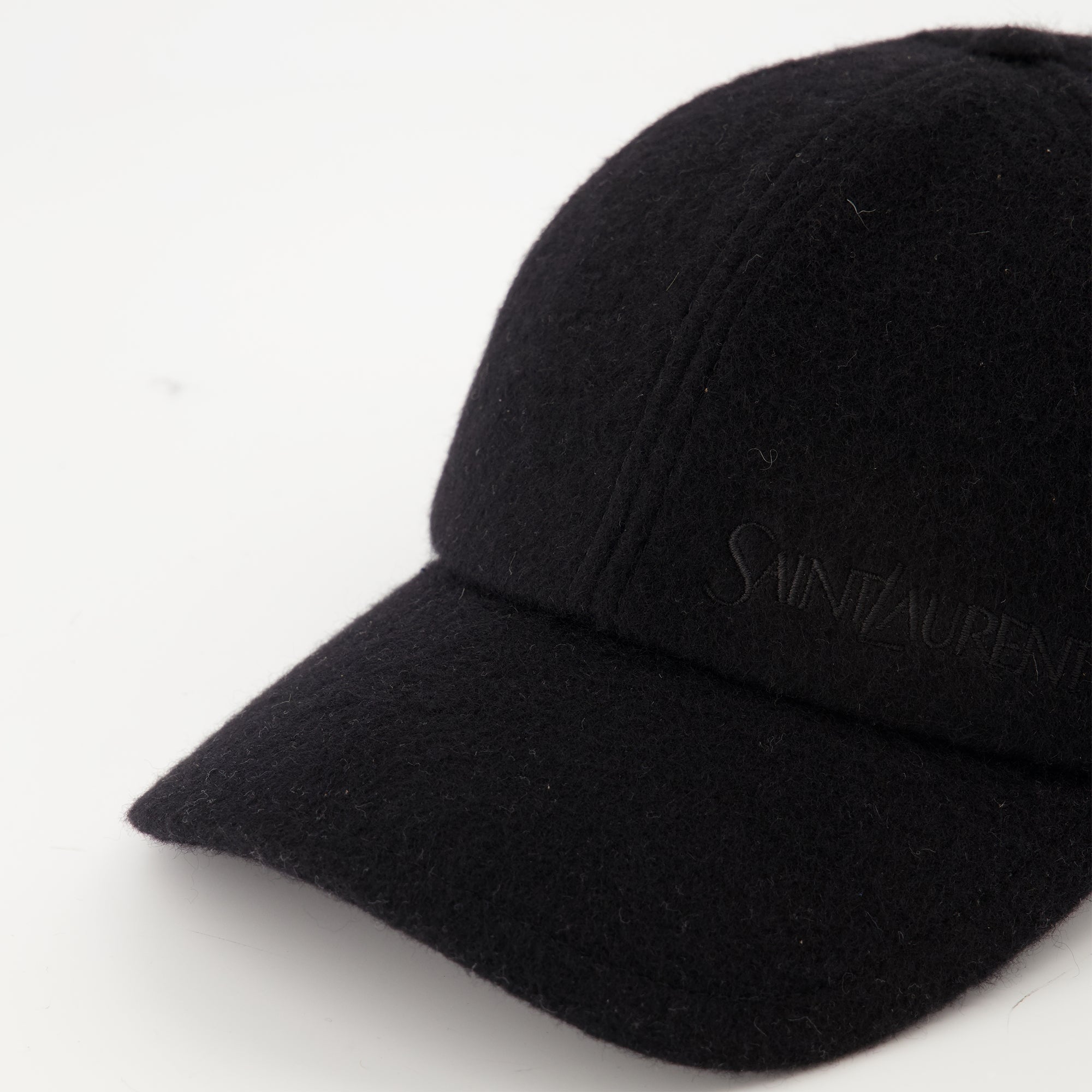 black cashmere cap, Saint Laurent cap, luxury accessories, designer cap, Autumn-Winter collection