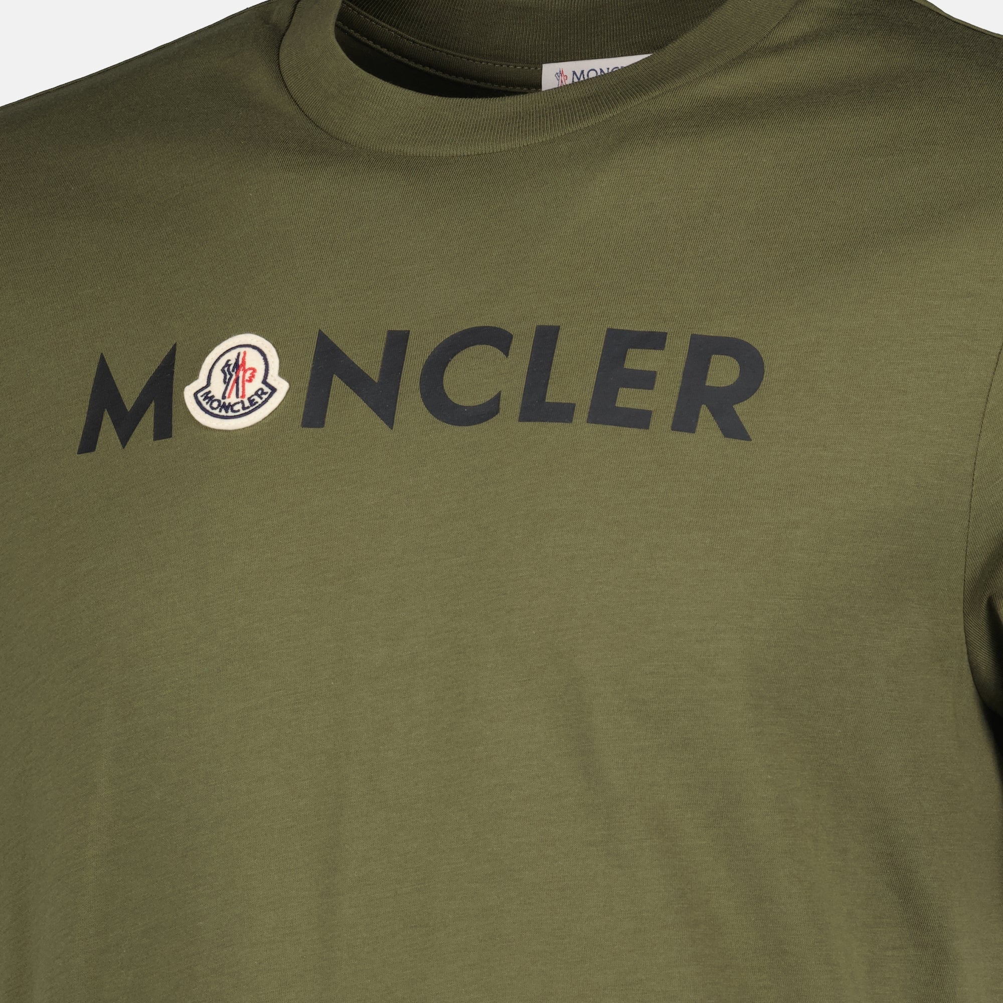 MONCLER ロゴプリント Tシャツ カーキ Kaki Printed Logo T-Shirt - Moncler - Men | WE IN STYLE