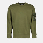 Moncler sweatshirt, green sweatshirt, men's fashion, pocket sweatshirt, AW24 collection