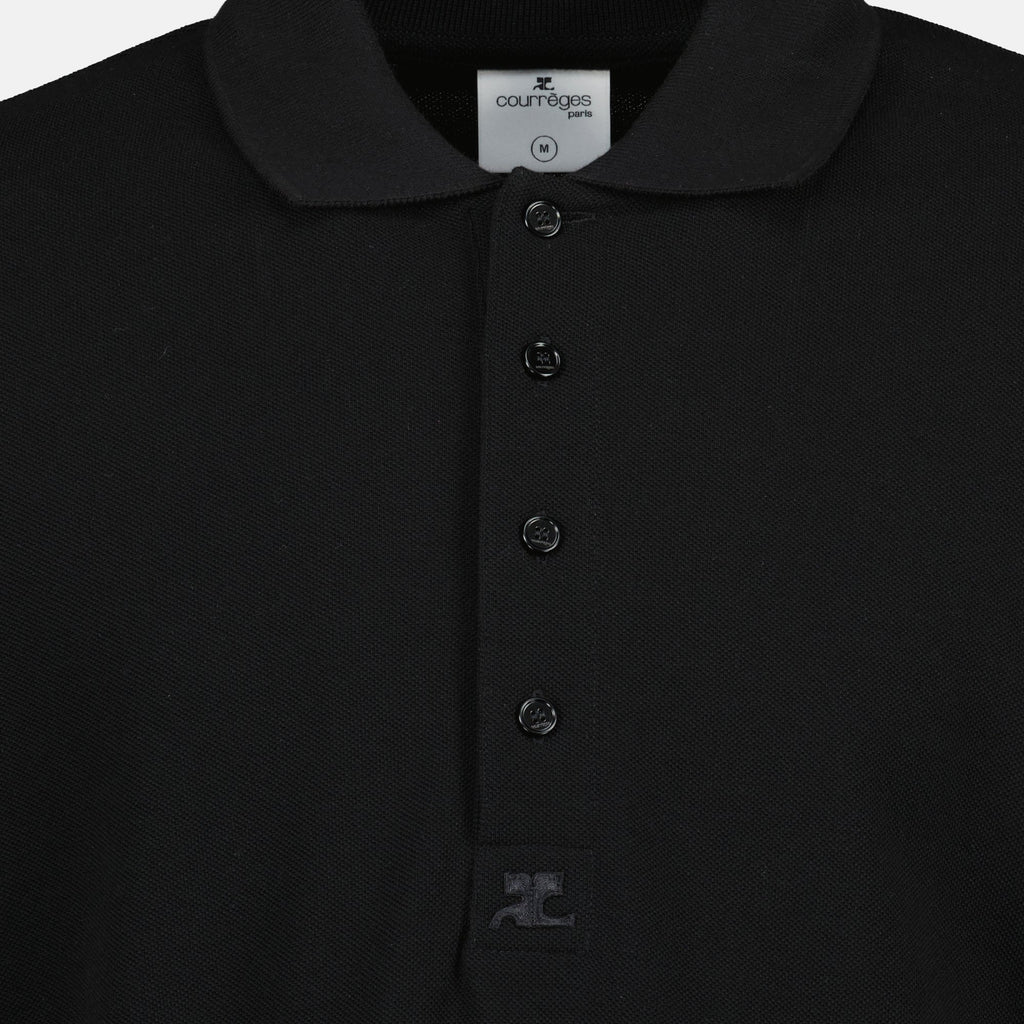 Image of Polo Manches Longues Noir by Courrèges for Men - Season Spring-Summer 2026 - Detail View 1