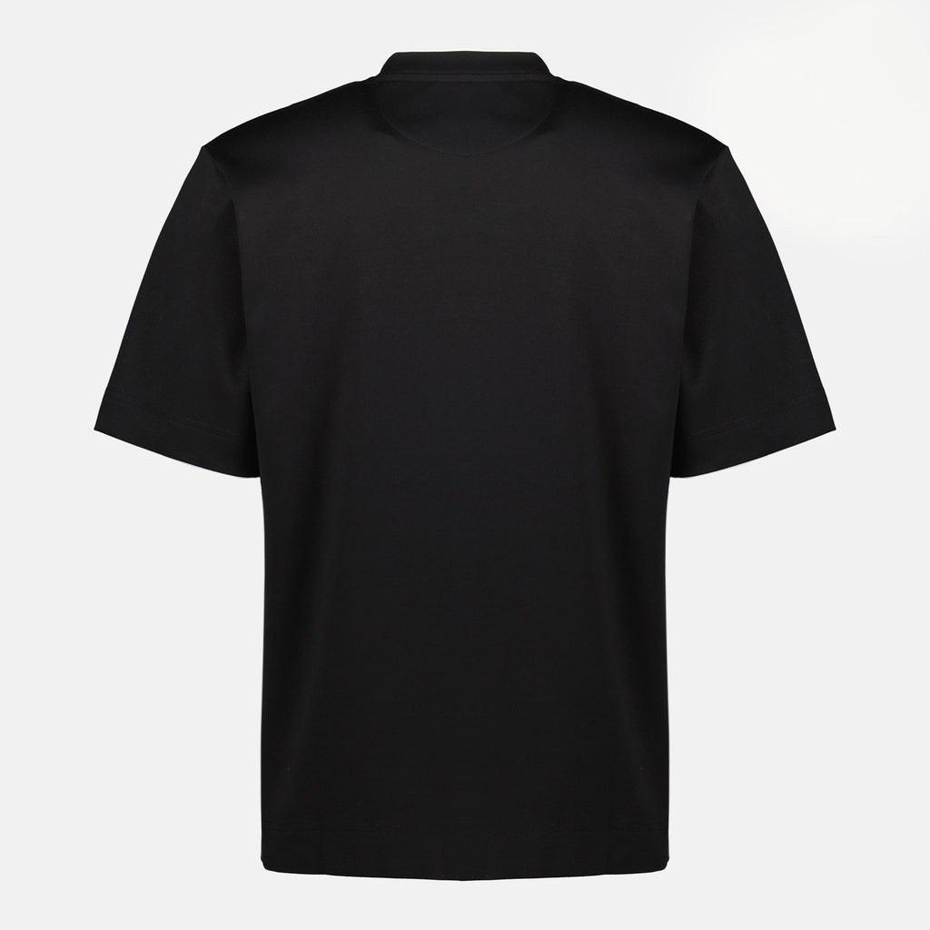 Image of Black Cotton T-Shirt by Fendi for Men - Season Spring-Summer 2026 - Back View