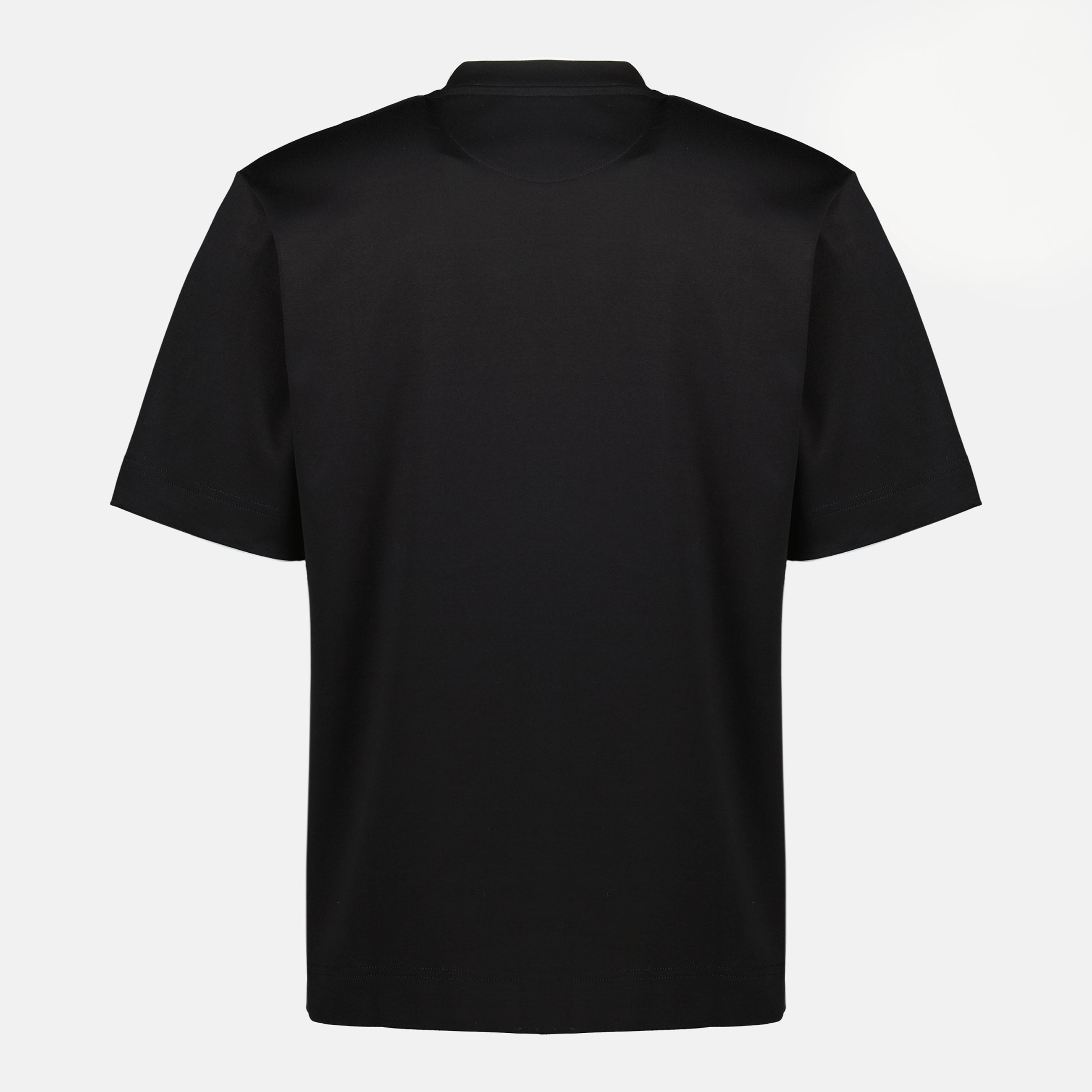 Image of Black Cotton T-Shirt by Fendi for Men - Season Spring-Summer 2026 - Back View