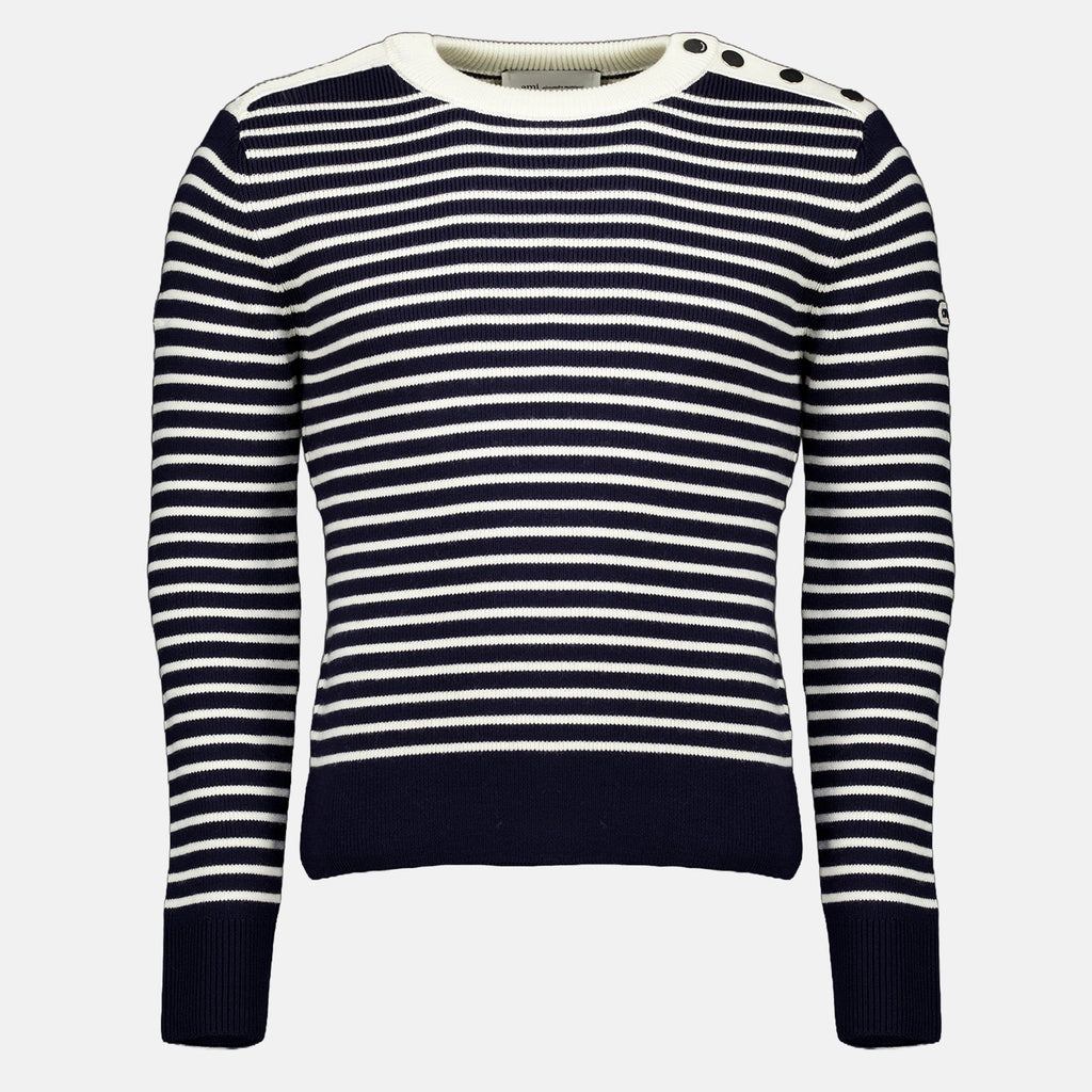 Pull Marinière Blu