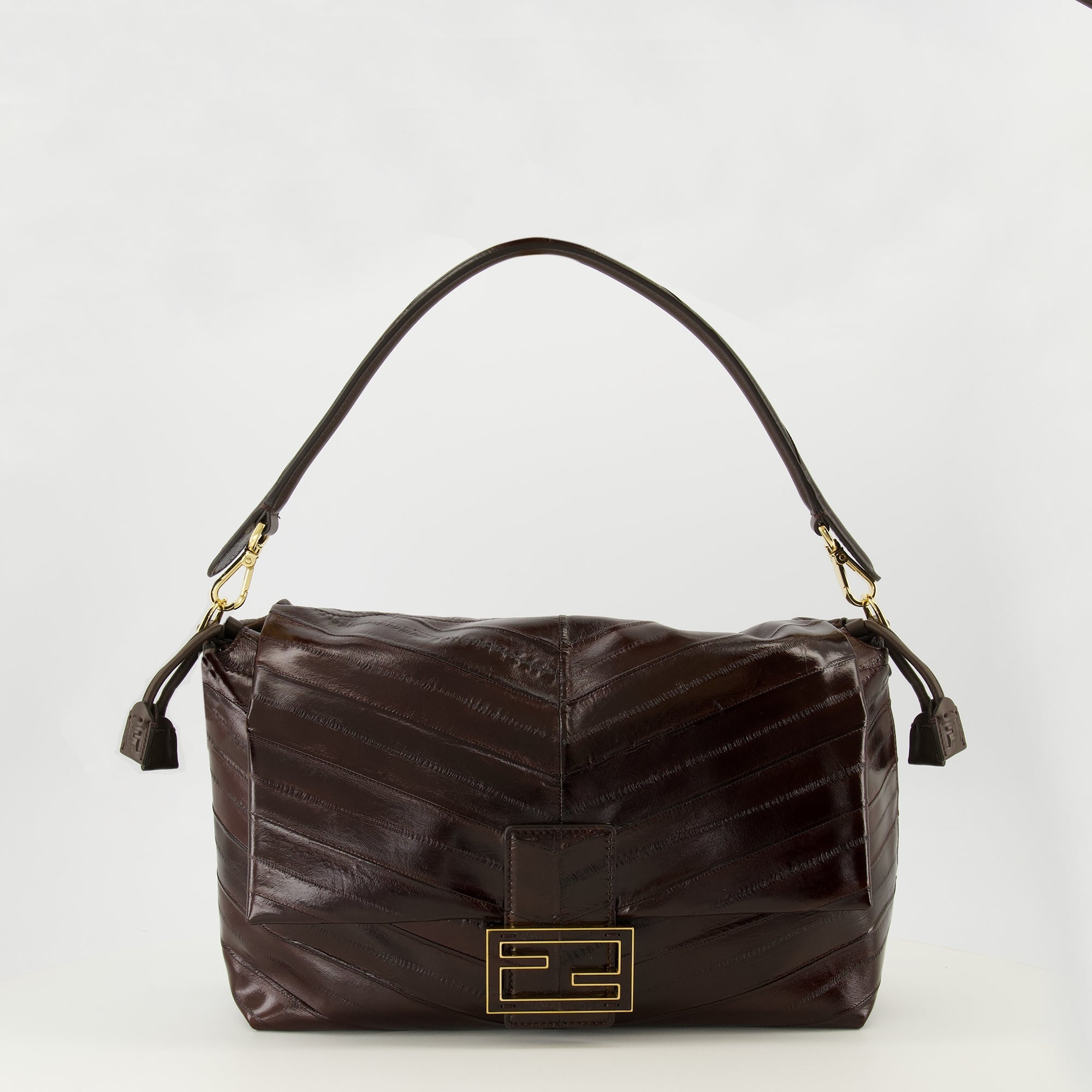Fendi bag, Mamma Baguette, brown leather handbag, luxury accessories, designer women bags