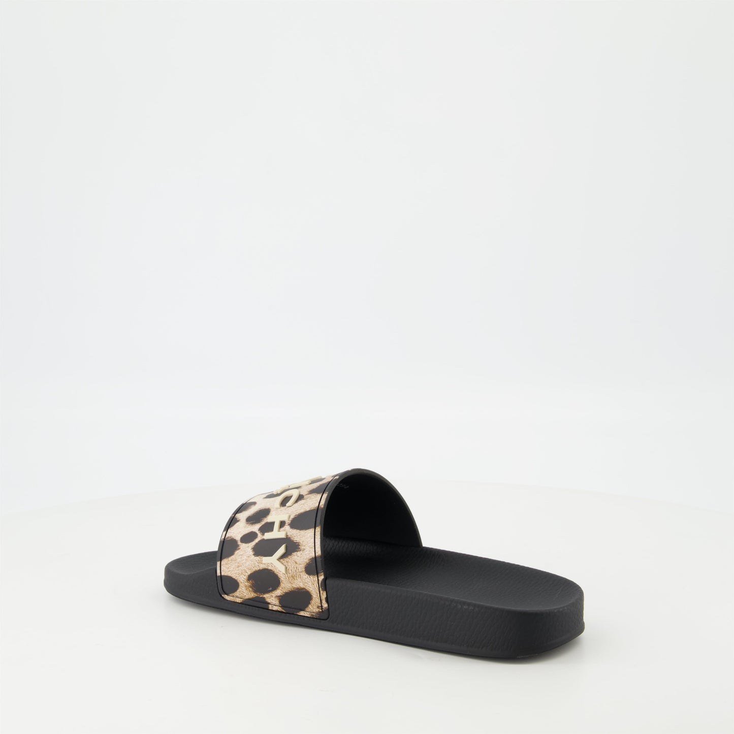 leopard print slides, Givenchy slides, rubber sandals, Spring-Summer 2025 fashion, molded sole sandals