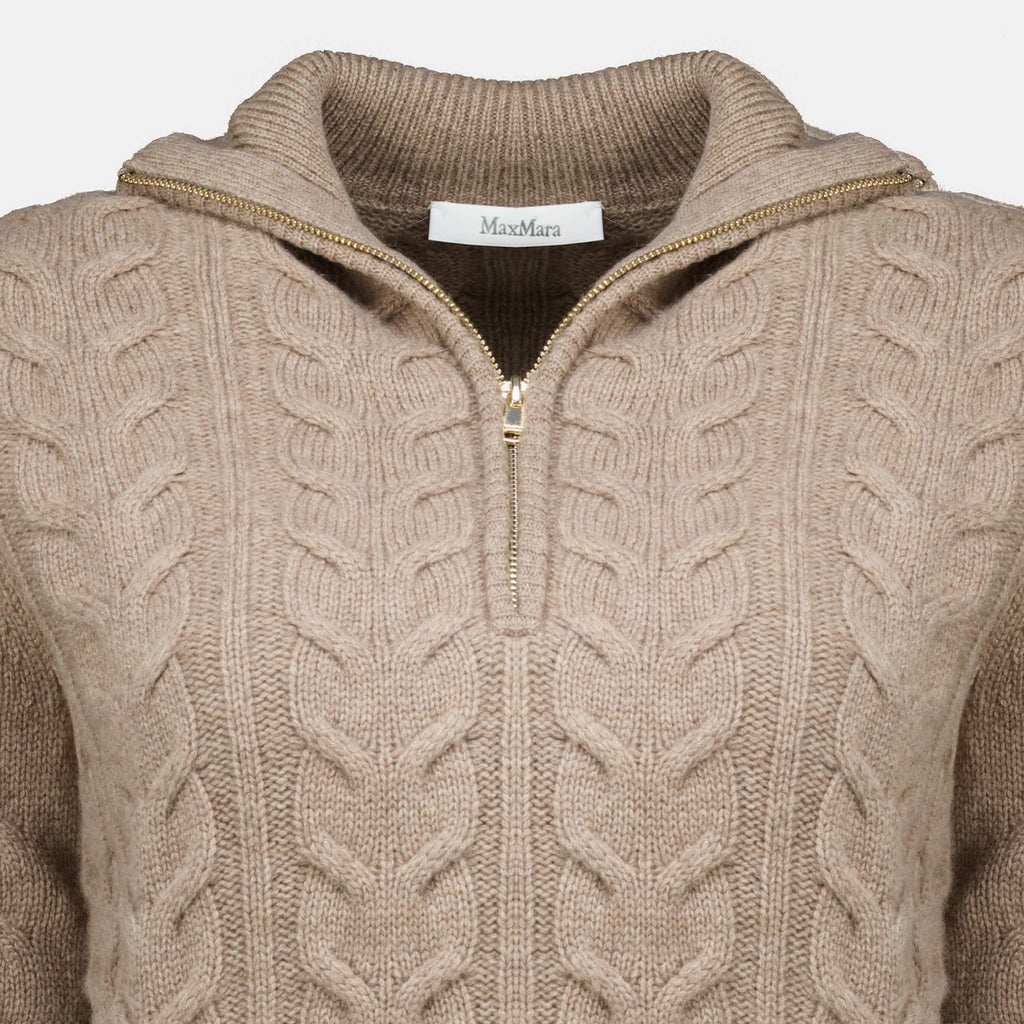 Zip-Knit Cashmere-Pullover
