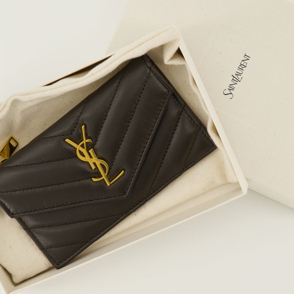 Saint Laurent cardholder, Cassandre Fragments, luxury accessories, designer cardholder, high-quality leather cardholder