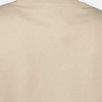 Ami Paris T-Shirt, beige T-Shirt, organic cotton shirt, embroidered logo T-Shirt, men's fashion