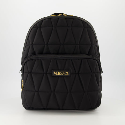 Quilted Backpack, Versace Accessories, Nylon Bag, Black Backpack, Luxury Bags