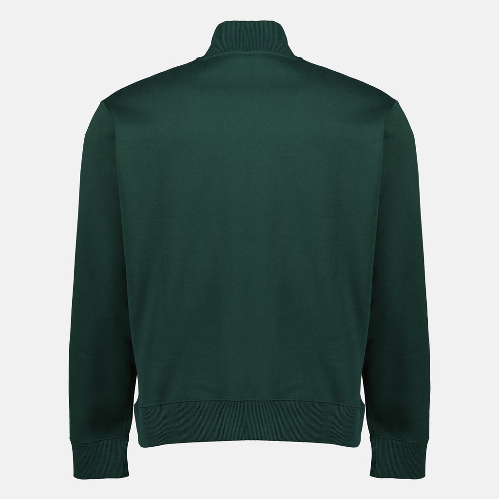 Cotton Fleece Zip Collar Sweater