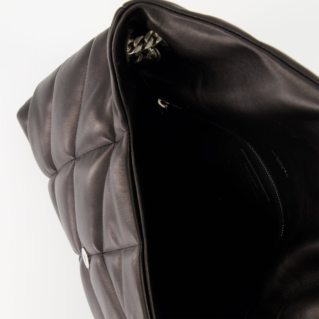 Sac Puffer, Saint Laurent, black bag, nappa leather, luxury accessories