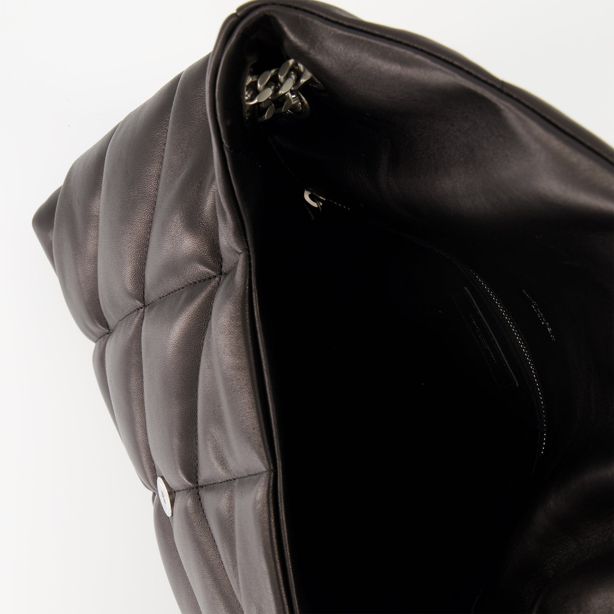 Sac Puffer, Saint Laurent, black bag, nappa leather, luxury accessories
