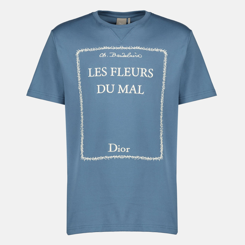 Blaut-Shirt mit besticktem Buchcover