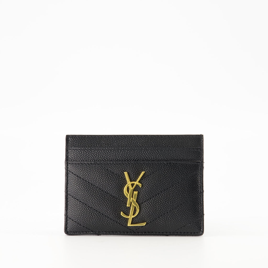 Saint Laurent Cardholder, Cassandre Cardholder, Grained Leather Accessory, Luxury Cardholder, Designer Cardholder