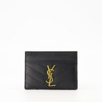 Saint Laurent Cardholder, Cassandre Cardholder, Grained Leather Accessory, Luxury Cardholder, Designer Cardholder