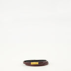Image of Bordeaux Double Tour Bracelet by Saint Laurent for Women - Season Autumn-Winter 2025 - Back View