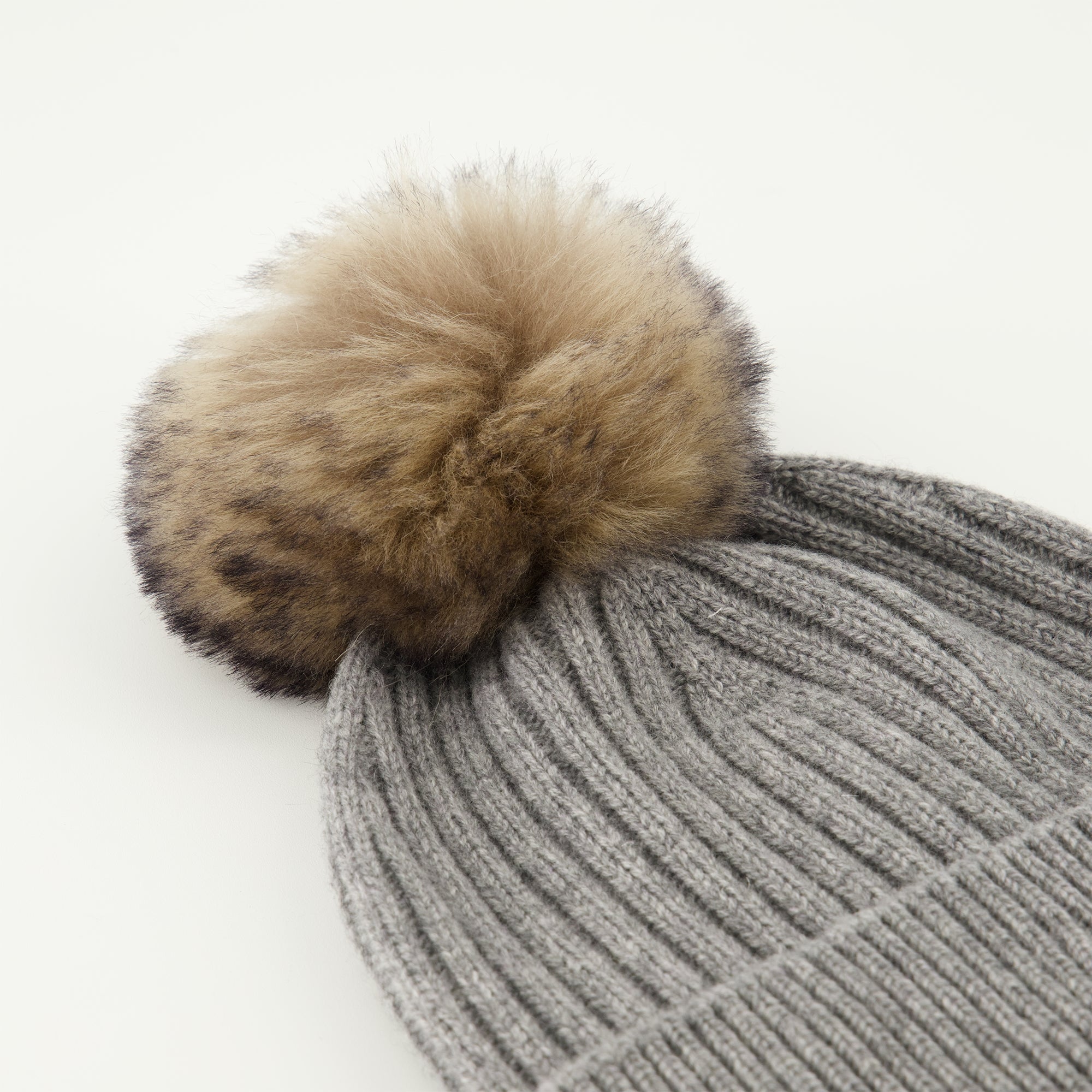 Moncler beanie, cashmere hat, grey pompom beanie, winter accessories, luxury headwear