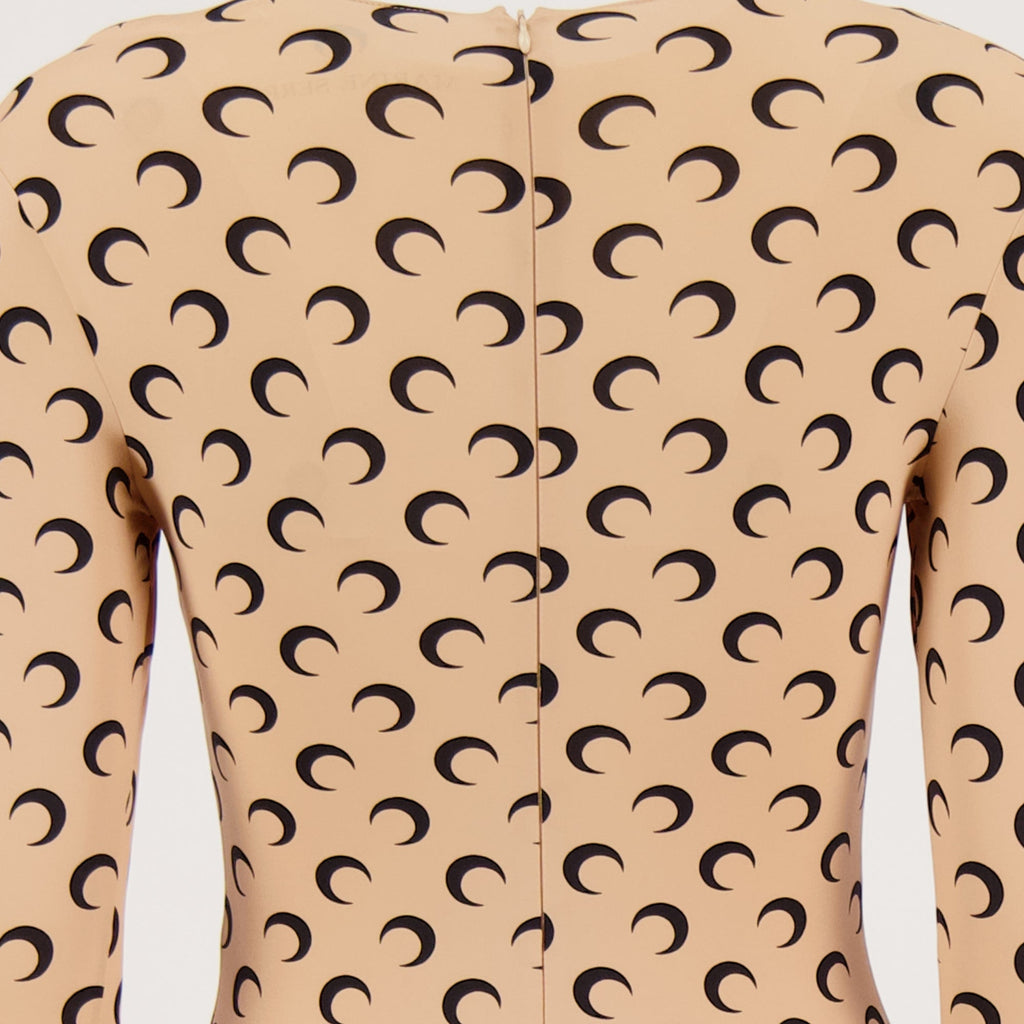 Jersey Moon combination, Marine Serre, Autumn-Winter 2025, moon print clothing, short combination dress