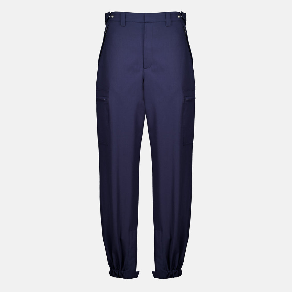 Cargohose aus marineblauer Wolle