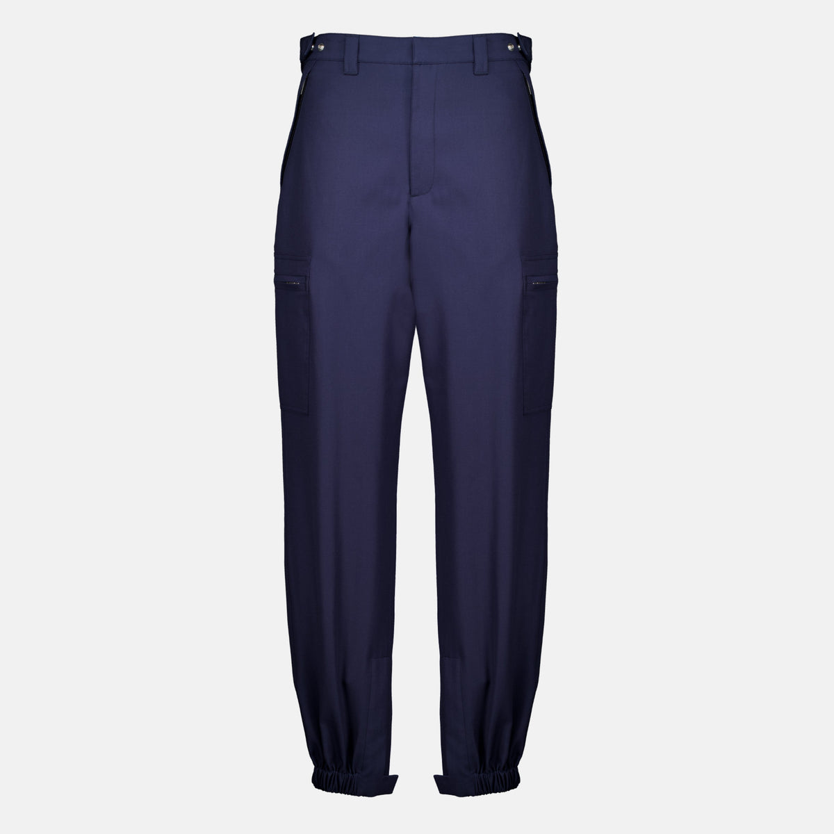 Cargohose aus marineblauer Wolle