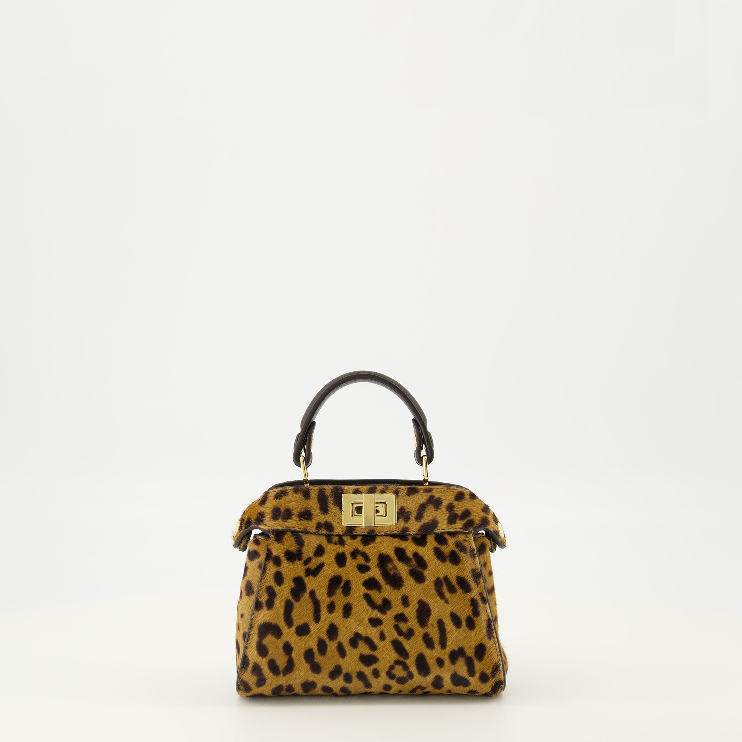 Fendi Peekabbo bag, leopard print handbag, calf leather bag, luxury accessories, fashion handbag