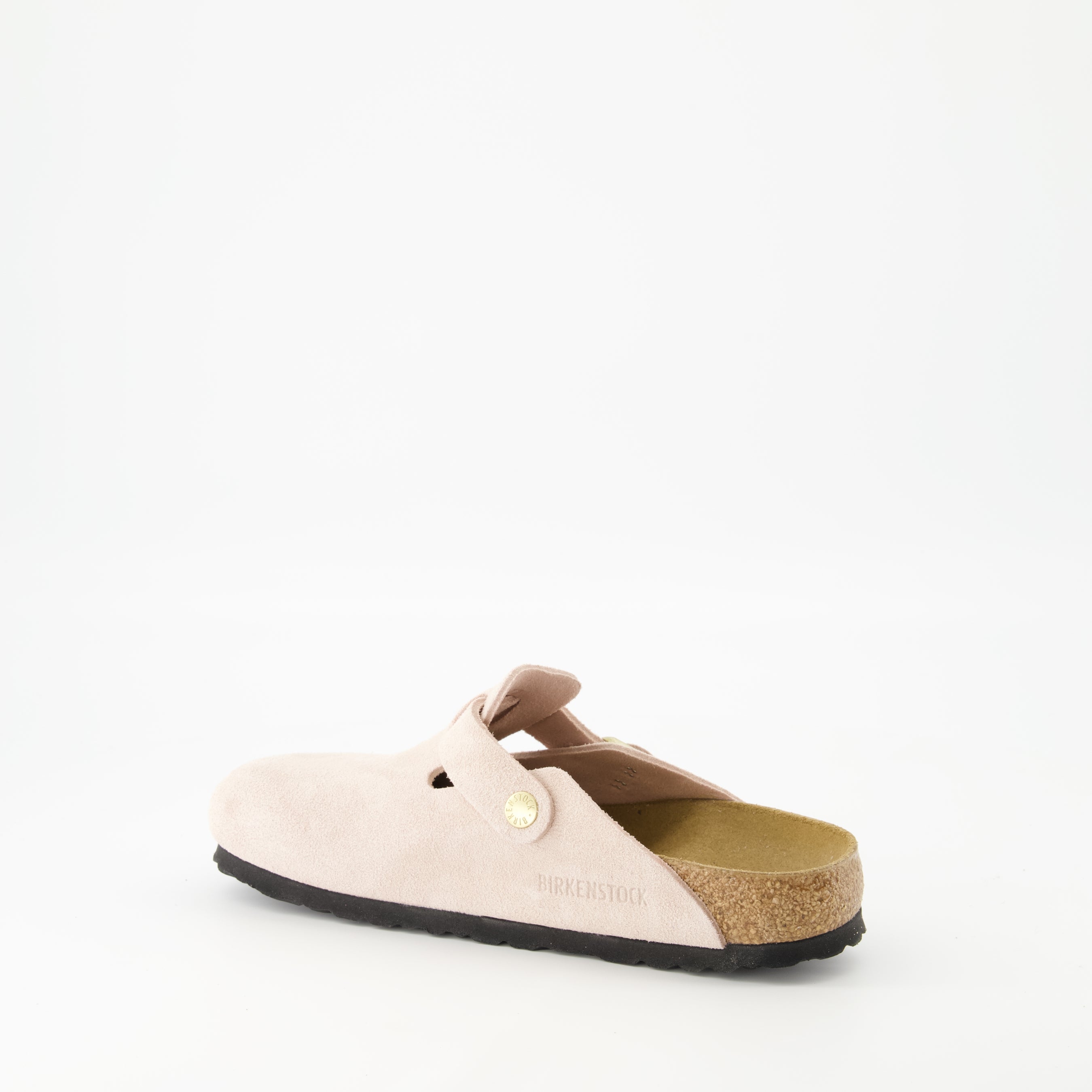 Birkenstock mules, Boston mules, comfortable footwear, light pink mules, women's slip-on shoes