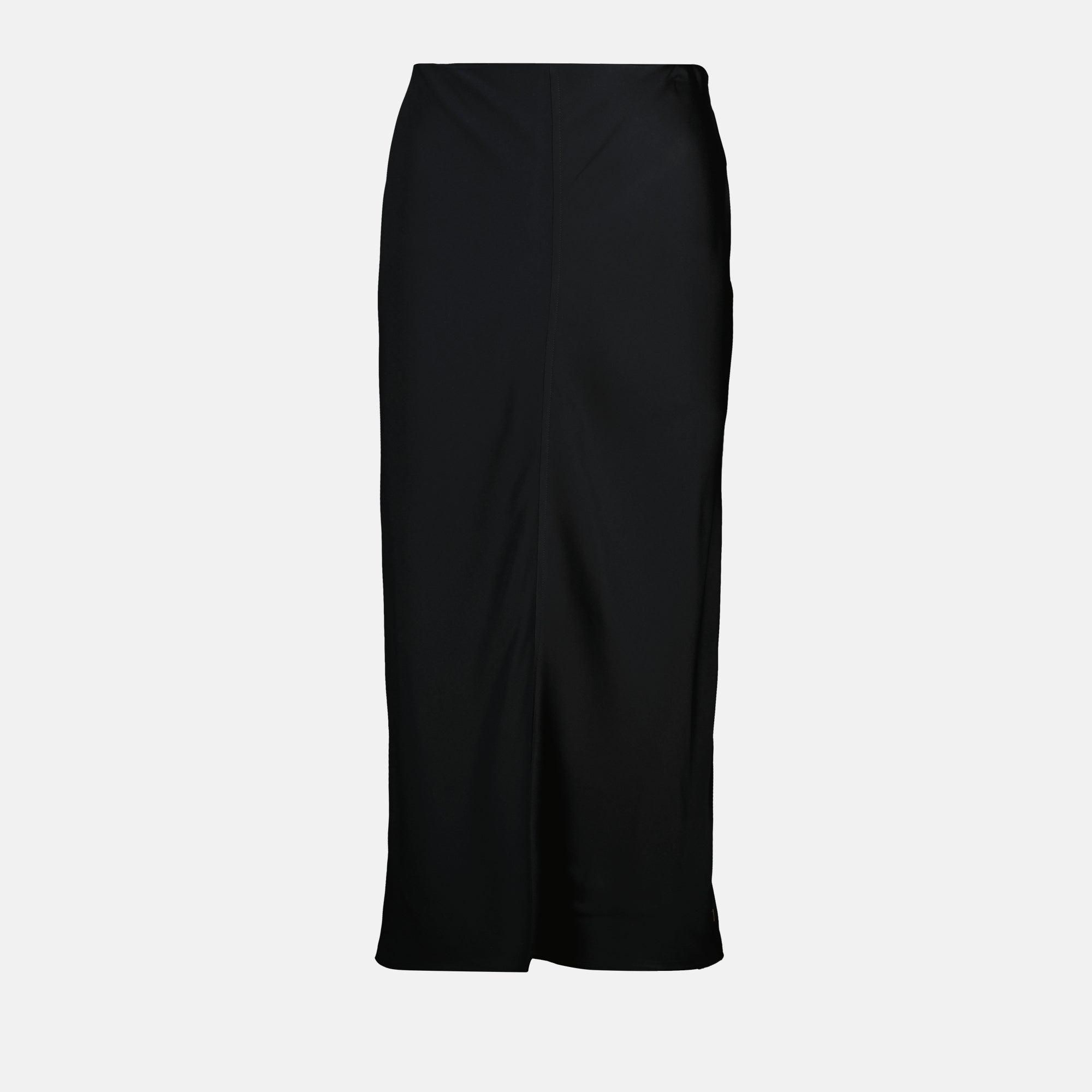 black midi skirt, AMI Paris, women's fashion, Viscose crêpe, Spring-Summer 2025