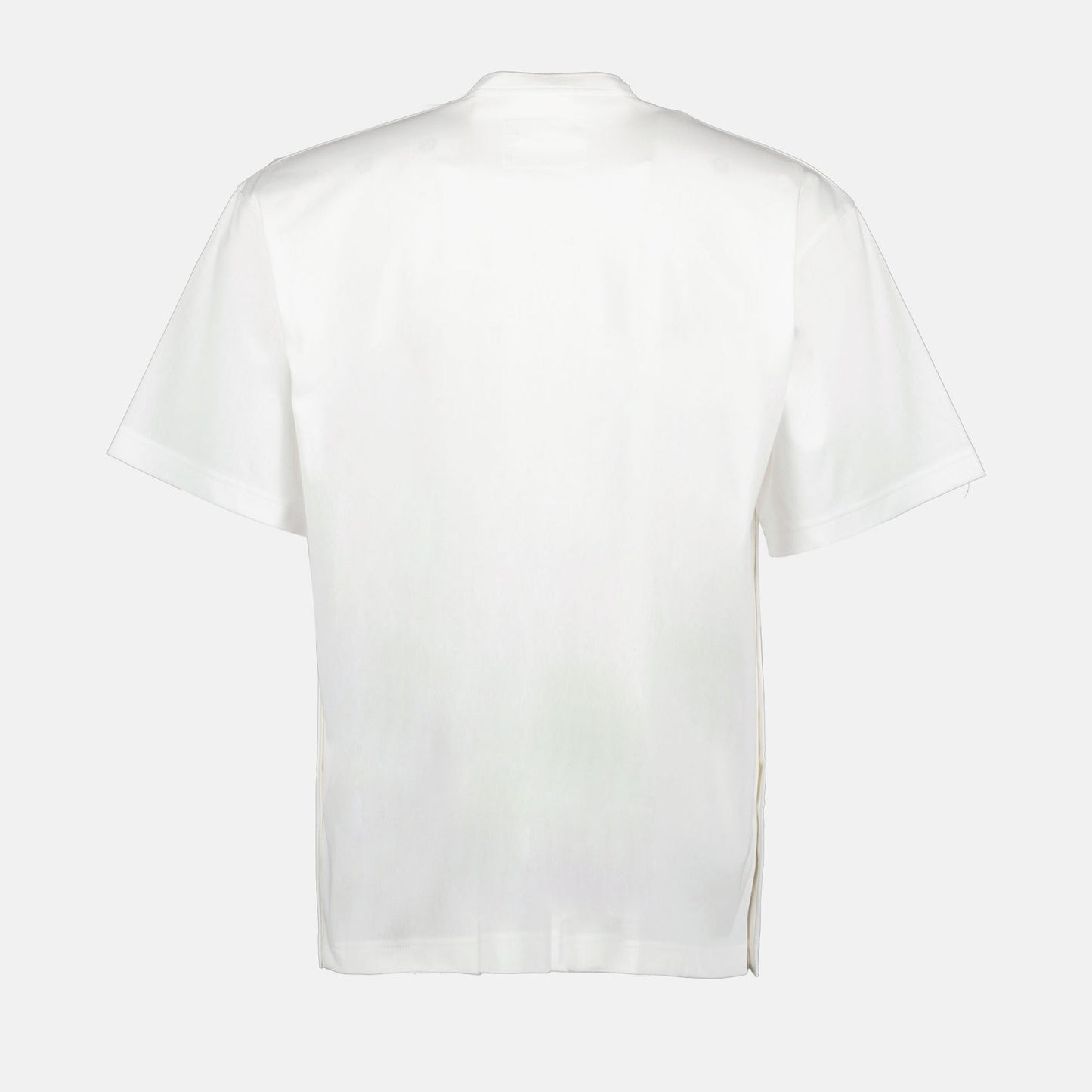 Sacai T-shirt, White Pocket T-Shirt, Men's Designer T-Shirt, Luxury Casual Wear, Cotton Jersey T-Shirt