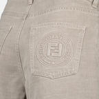 Image of High-Waisted Denim Shorts by Fendi for Women - Season Spring-Summer 2025 - Product detail view 2