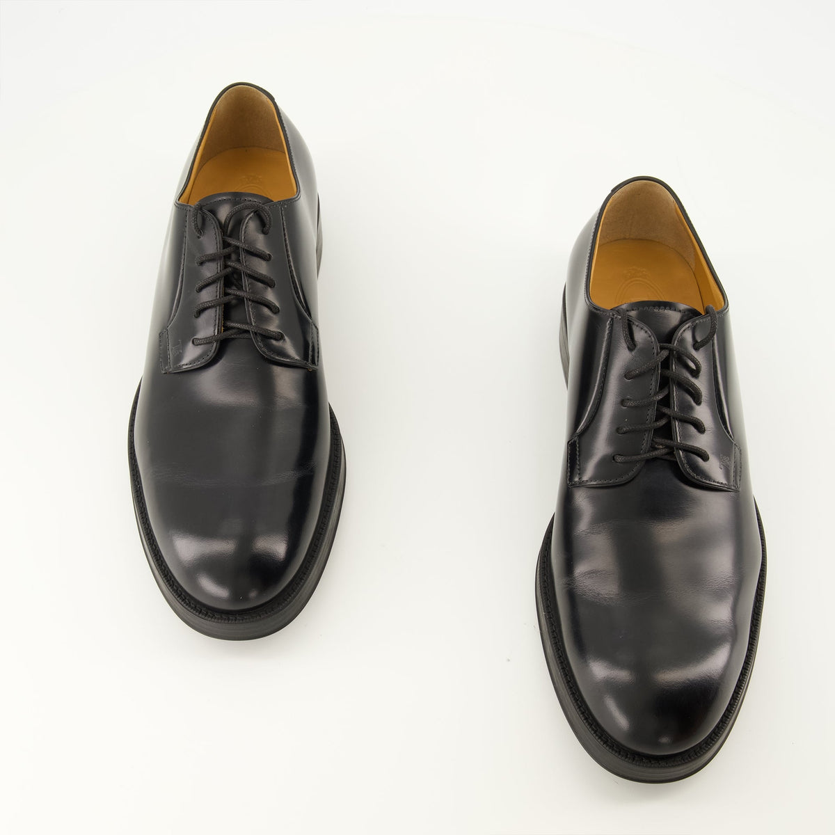 Black Leather Derby Shoes