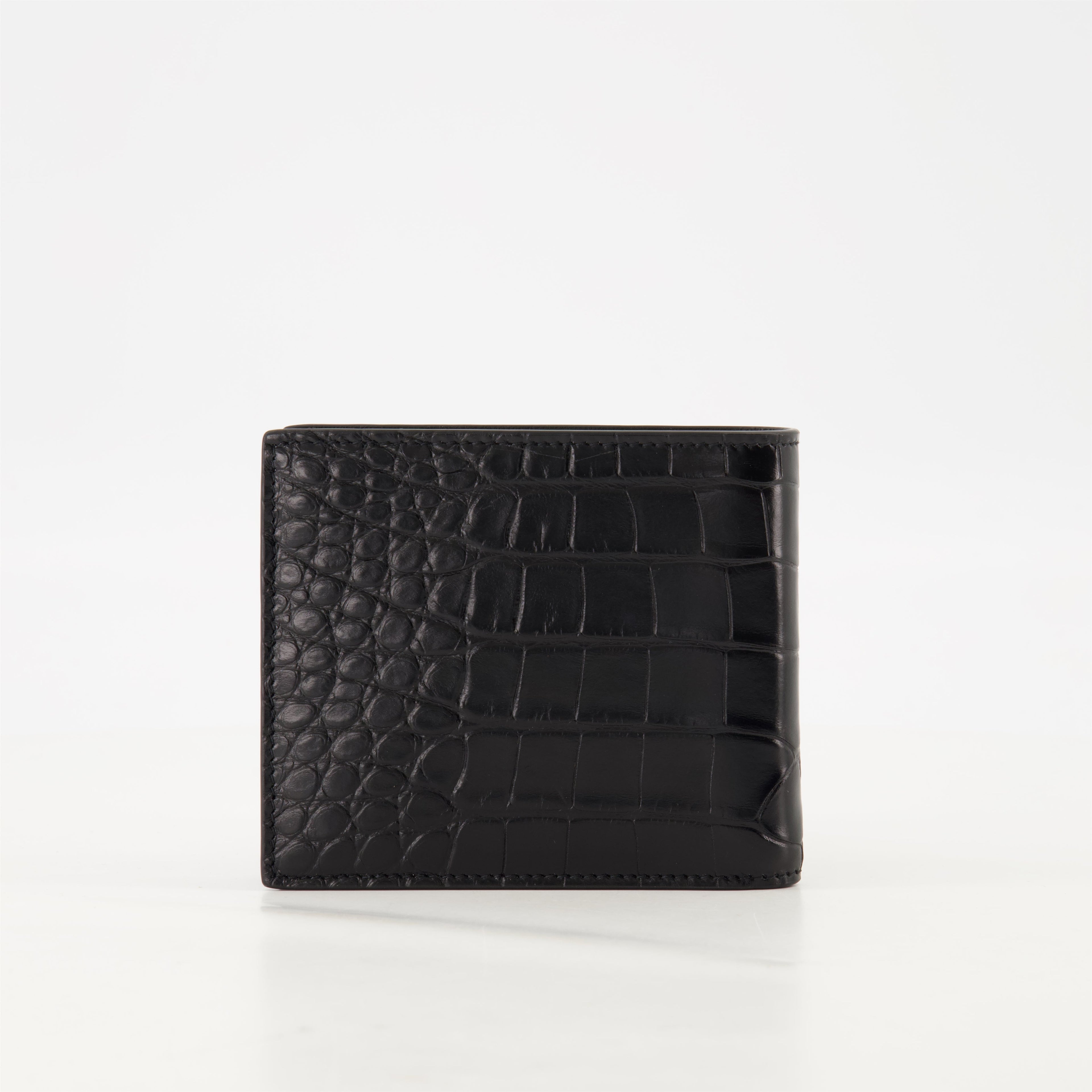 alligator leather wallet, Cassandre wallet, Saint Laurent accessories, luxury wallet, men's leather wallet