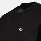 Imagem de uma T-shirt preta com decote redondo da Diesel para homens - Temporada Outono-Inverno 2024 - Vista Detalhe 5