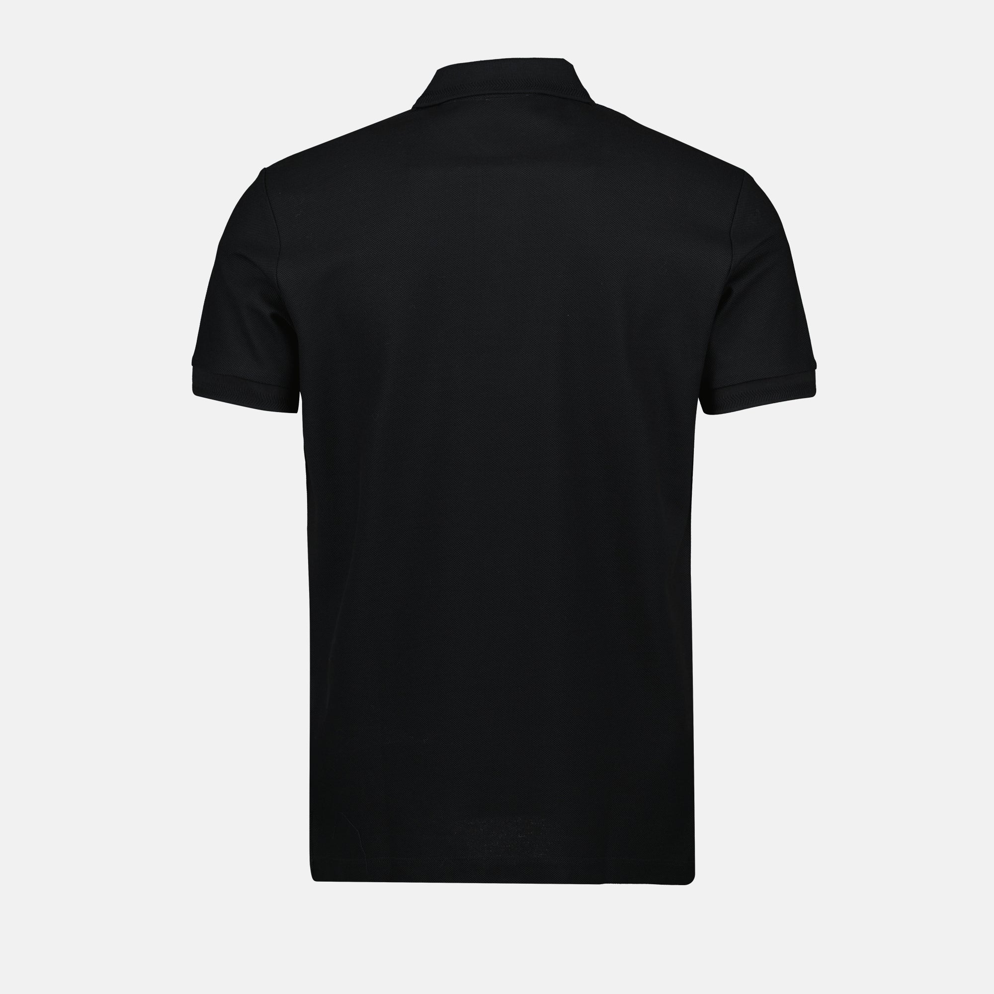 black cotton polo, Burberry polo shirt, men's classic polo, embroidered polo, summer fashion polo