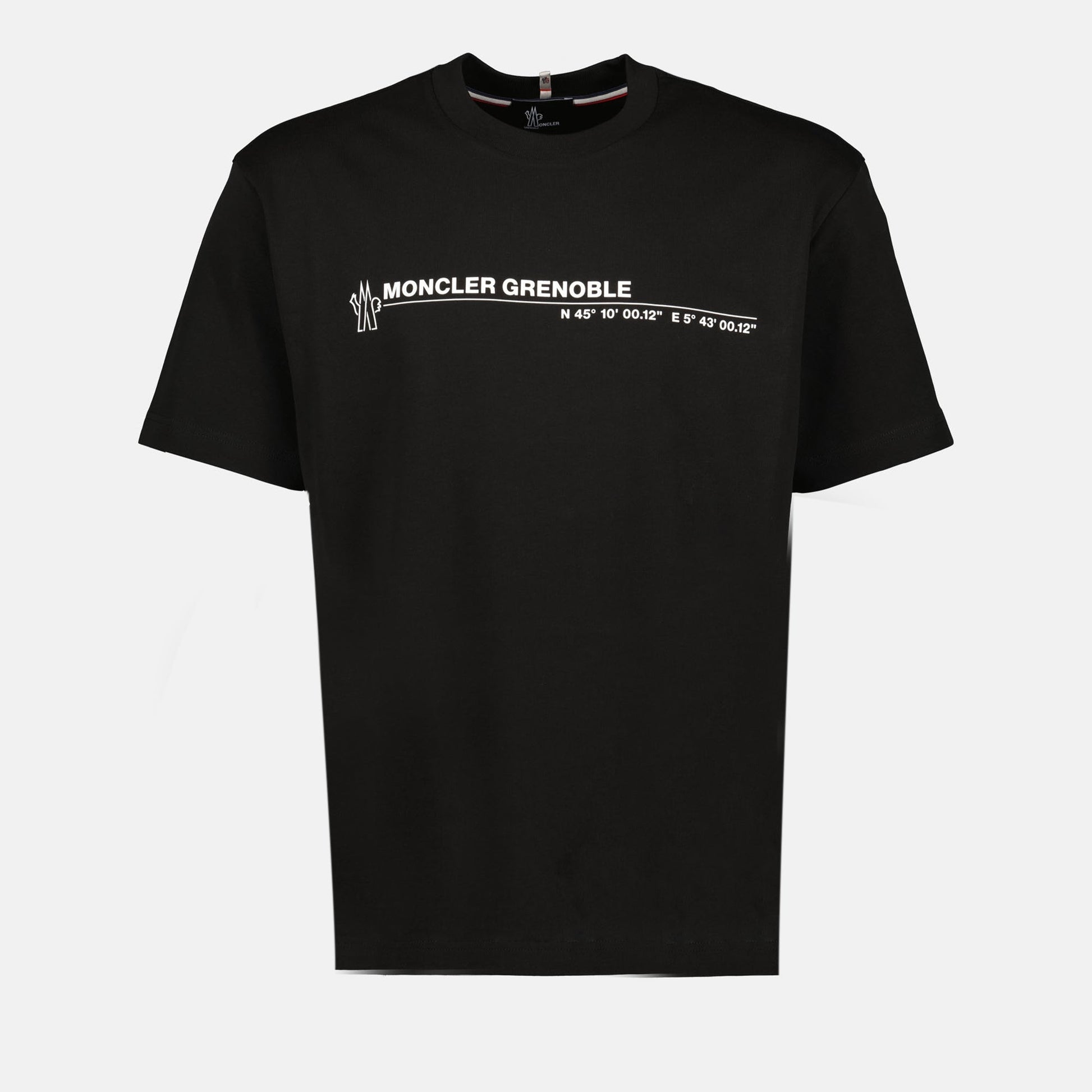 Moncler Grenoble T-shirt, black printed T-shirt, luxury casual wear, Autumn-Winter 2024, designer T-shirt