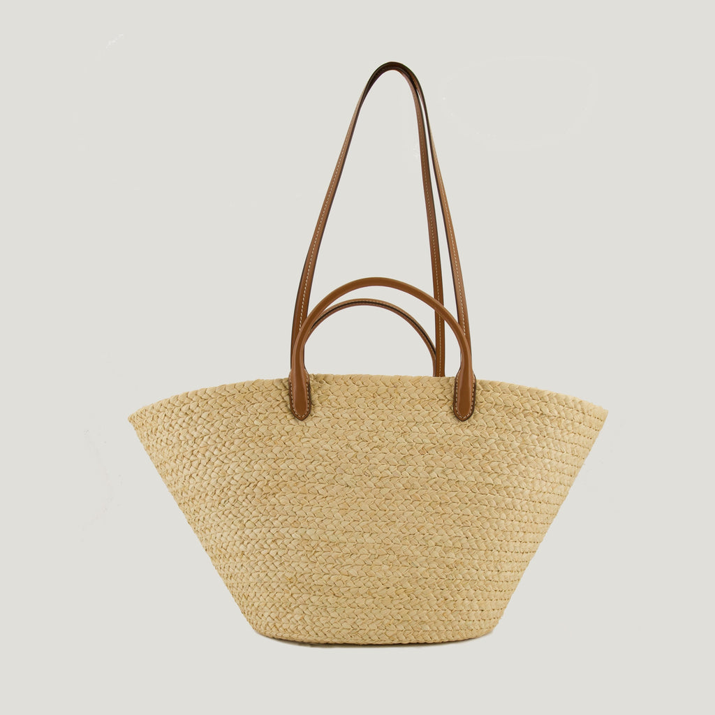 Prada tote bag, raffia handbag, designer tote, beige handbag, Spring-Summer collection