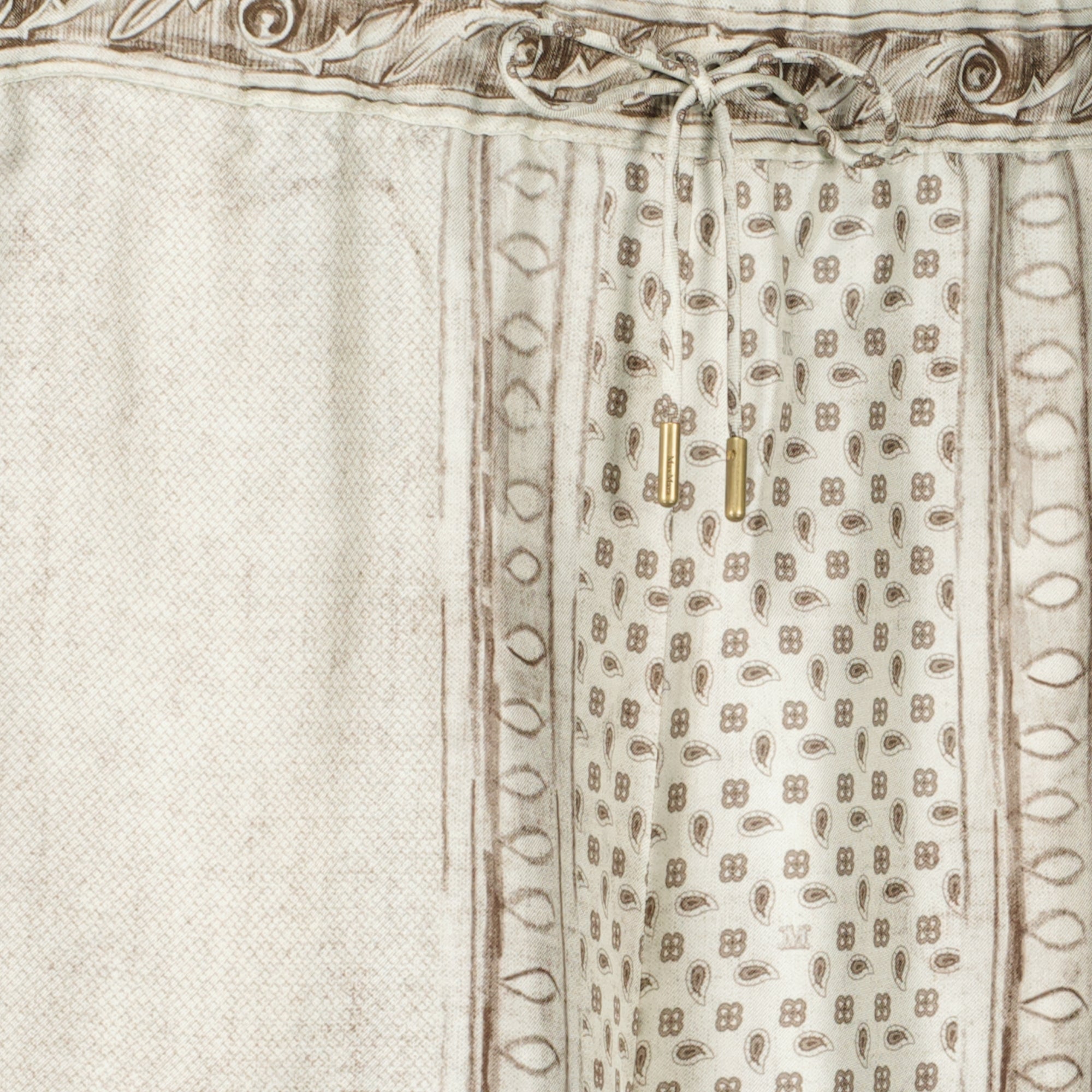 マックスマーラの女性用プリントシルクトラウザーの画像 - シーズン春夏2026 - 詳細ビュー1