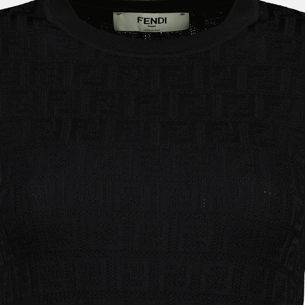 Imagen de la camiseta FF de Fendi para mujeres - Temporada Primavera-Verano 2026 - Vista de detalle 1