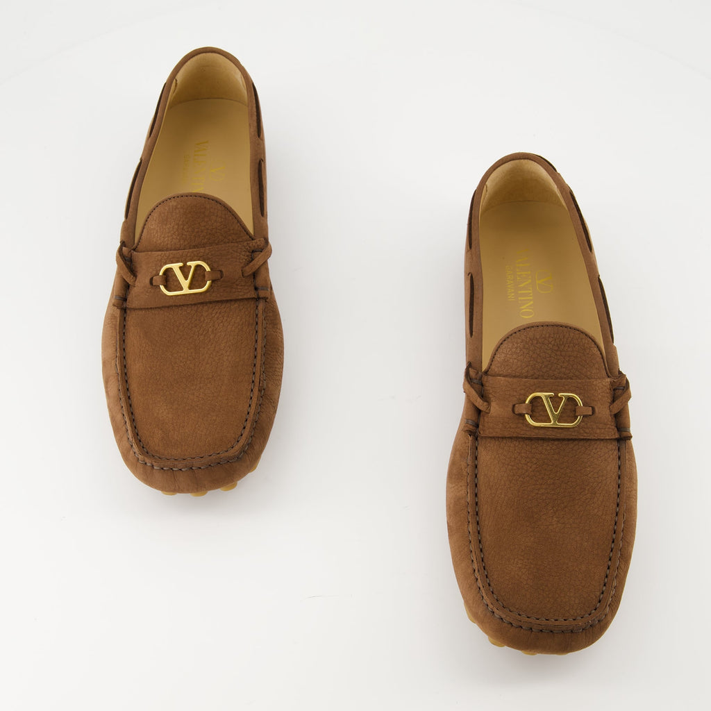 Driver Fastaway Moccasins, Valentino Garavani, men's footwear, leather moccasins, luxury shoes