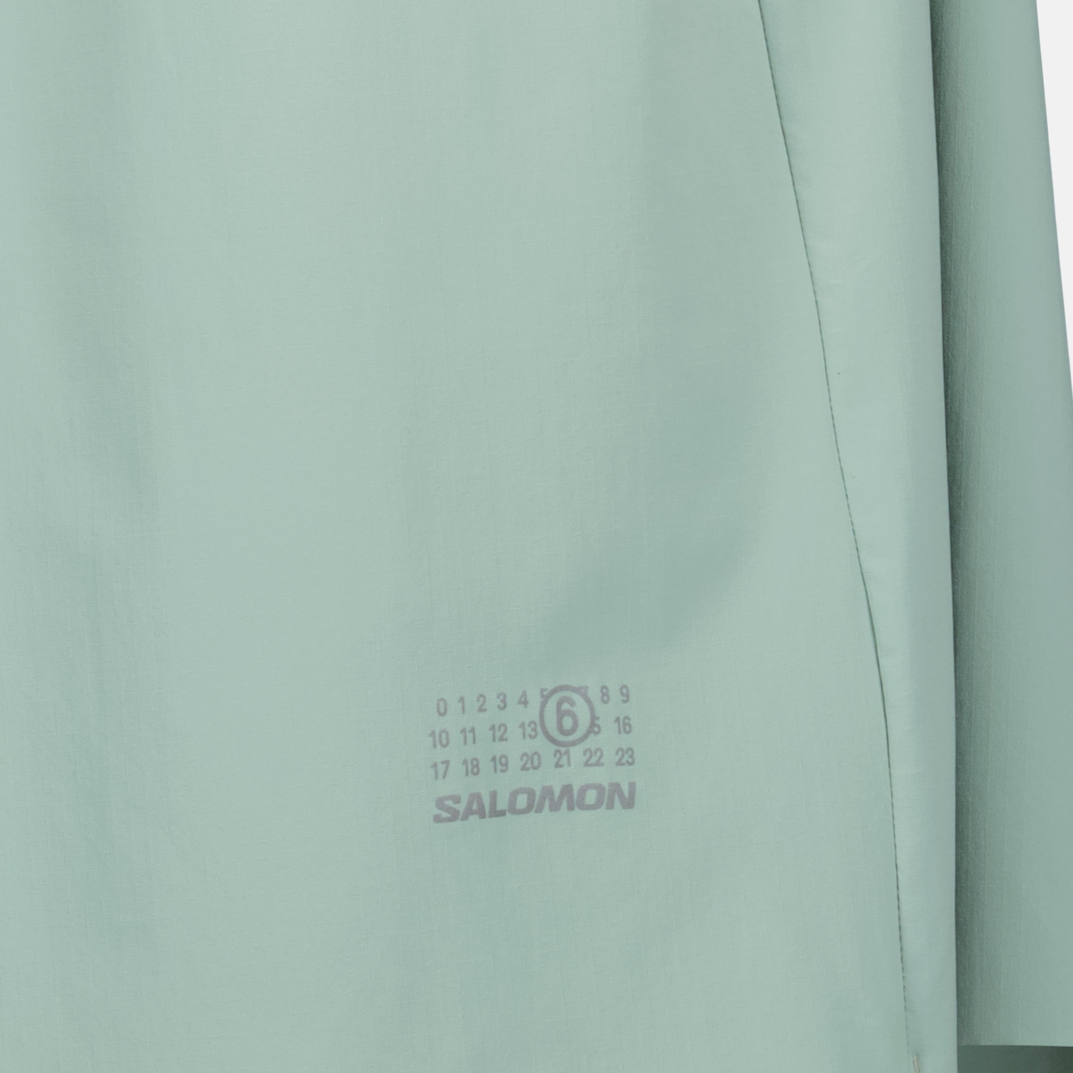 MM6 shorts, green sports shorts, oversized fit, nylon shorts, Spring-Summer collection