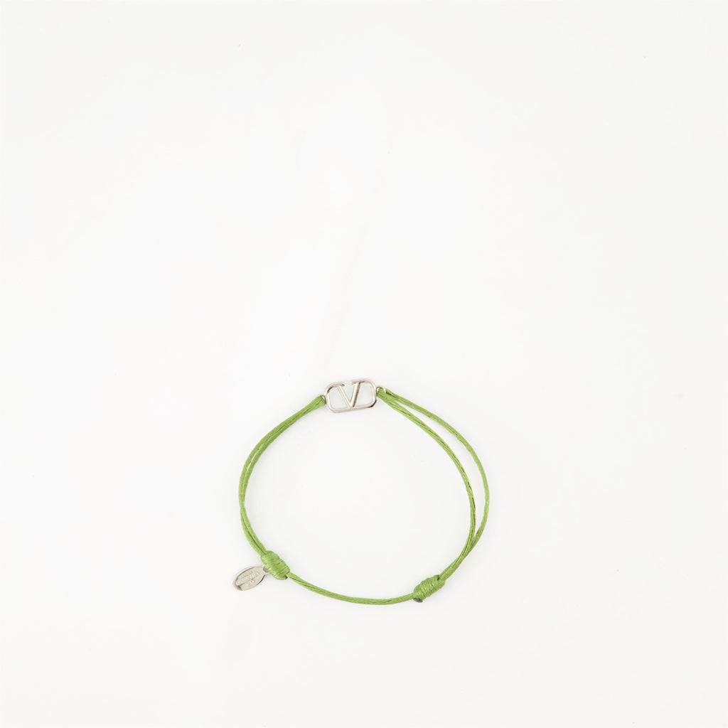 Valentino Garavani, Green Cord Bracelet, Luxury Accessories, Vlogo Bracelet, Autumn-Winter Collection