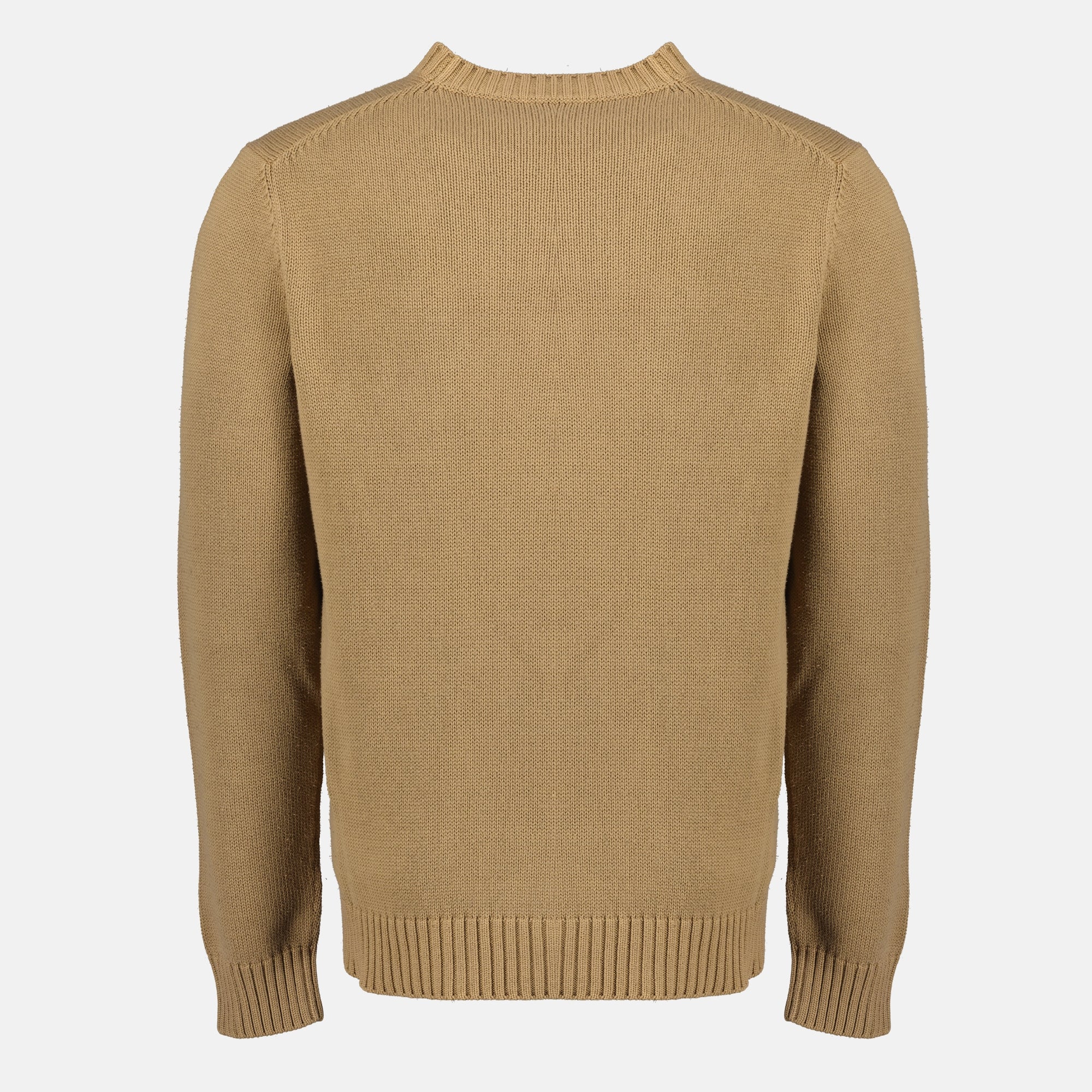 PRADA ベージュ Vネックニット Cream Cashmere and silk V-neck sweater | PRADA - United States