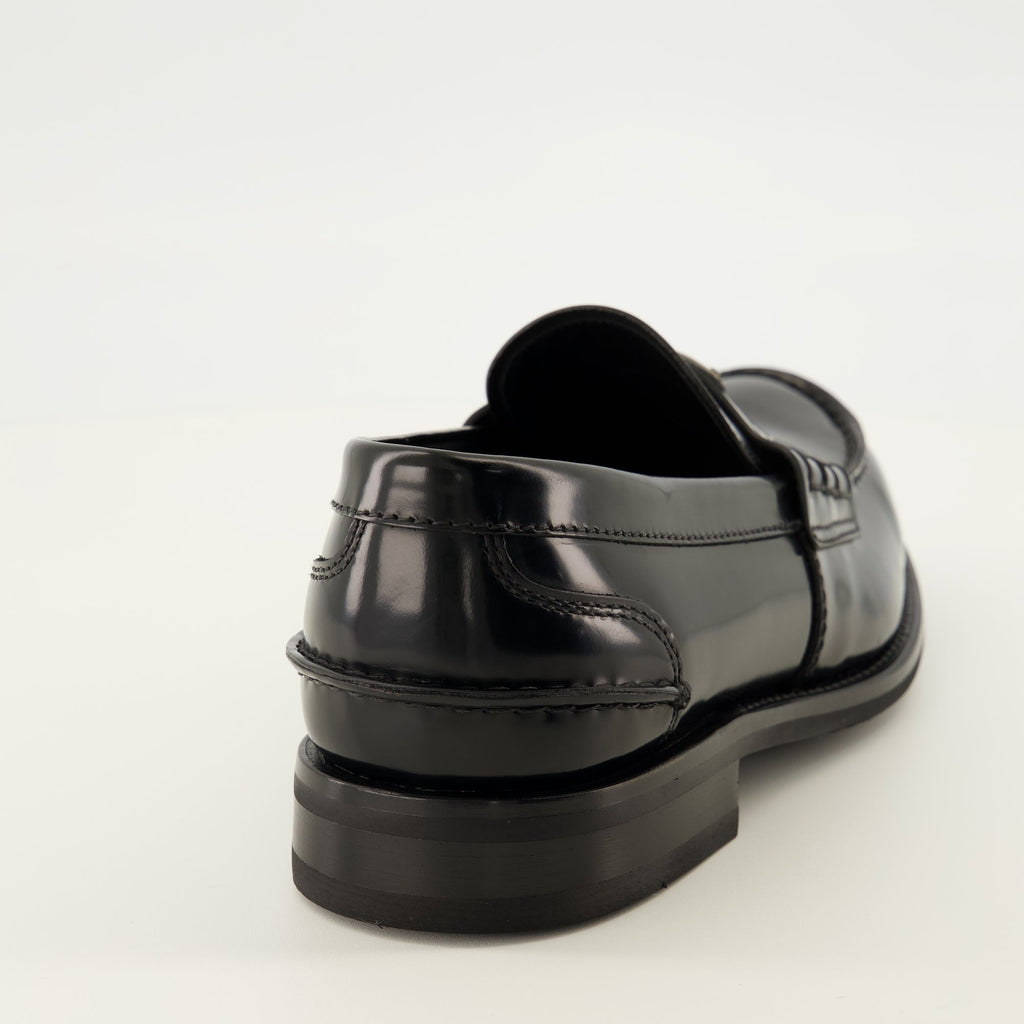 Mocassini in Pelle Nera Slip-On